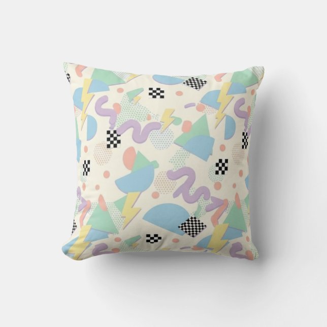 Pastel Geometric Shapes Pattern | Soft Abstract  Kussen (Voorkant)