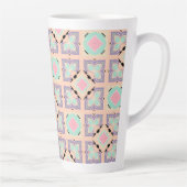 Pastel Geometric Tile Pattern | Pink Mint Purple  Latte Mok (Rechts)