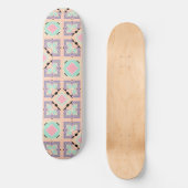 Pastel Geometric Tile Pattern | Pink Mint Purple  Skateboard (Voorkant)