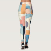 Pastel Geometrics Leggings d'entraînement pour fem (Dos)
