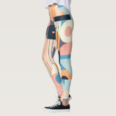 Pastel Geometrics Leggings d'entraînement pour fem (Gauche)