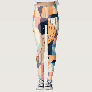 Pastel Geometrics Leggings d'entraînement pour fem