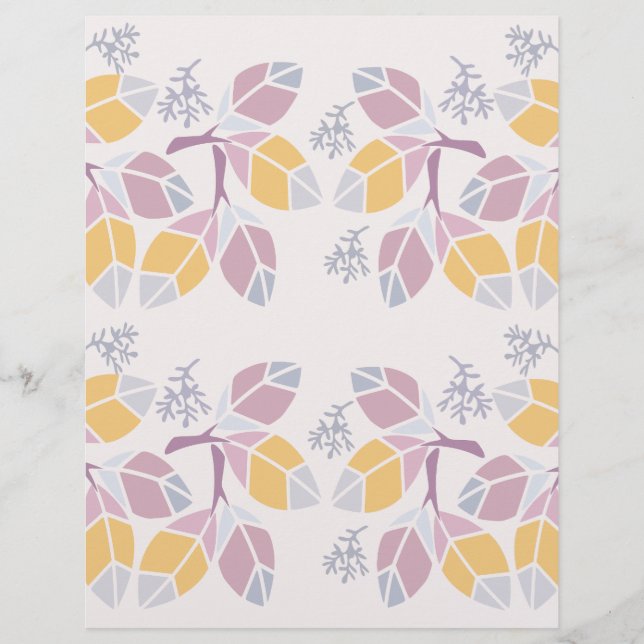Pastel Geometrisch blad  (Voorkant)
