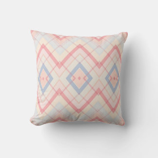 Pastel geometrisch geruit kussen