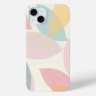 Pastel geometrisch kleurrijk patroon iPhone 15 mini hoesje