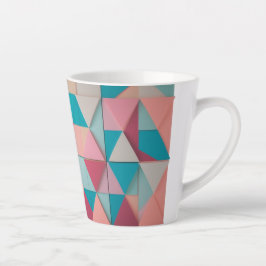 Pastel geometrisch patroon - kleine latte Mok (12 