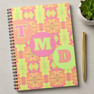 Pastel geometrisch patroon met cirkels notitieboek