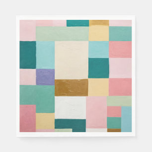 Pastel geometrisch quilt servet
