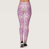 Pastel geometrische bloemen leggings (Achterkant)