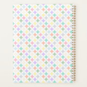 Pastel geometrische cirkels en diamantpatroon planner (Achterkant)