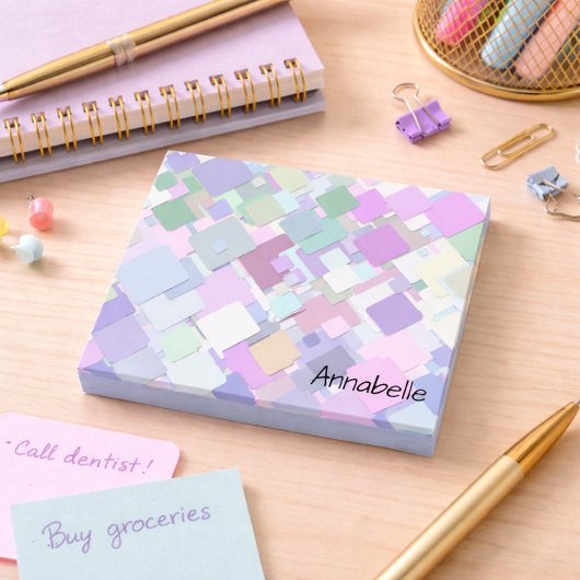 Pastel Geometrische Moderne Aesthetic bureau nota' Post-it® Notes