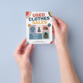 Pastel Geometrische Patronen - Tweedehands Kleding Flyer (Hand)