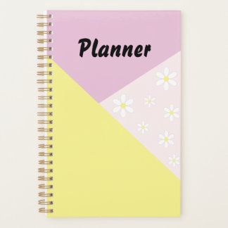Pastel Geometrische Planner met Madeliefjes