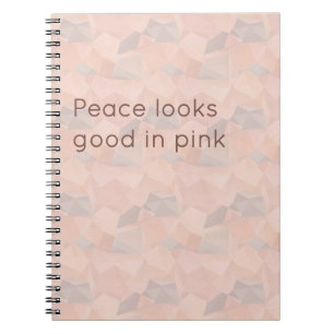 Pastel Geometrische Pop   Blush Op Maat Notitieboe Notitieboek