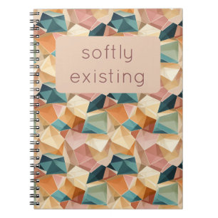 Pastel Geometrische Pop   Jewel Aangepaste Notitie Notitieboek
