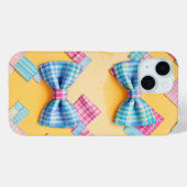 Pastel geruite cute vlinderdas Case-Mate iPhone case (Achterkant (horizontaal))