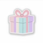 Pastel Geschenk Sticker (Voorkant)
