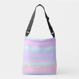 Pastel geschilderde strepen crossbody tas