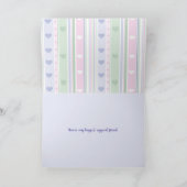 pastel gestreept harten dank kaart (Binnen)