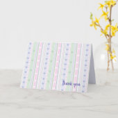 pastel gestreept harten dank kaart (Gele Bloem)