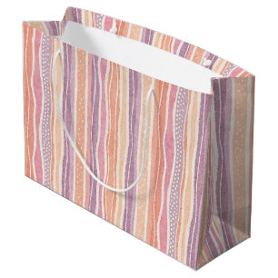 Pastel Gestreepte Patroon Grote Gift Bag Groot Cadeauzakje