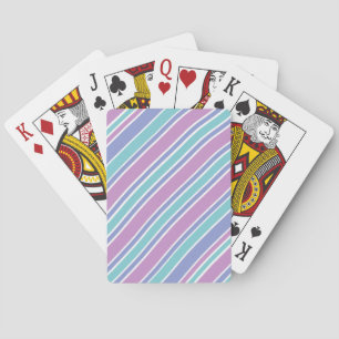 Pastel gestreepte patroon pokerkaarten