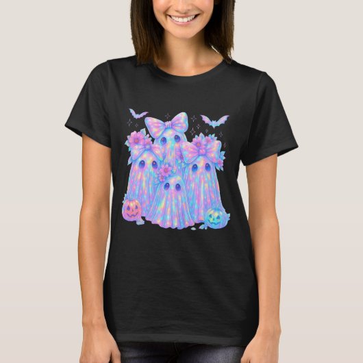 Pastel ghost family t-shirt (Voorkant)