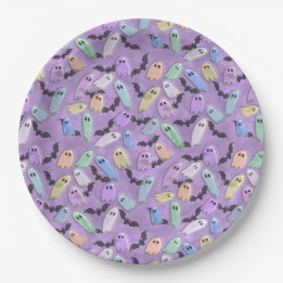 Pastel Ghost Party Papieren Bordje