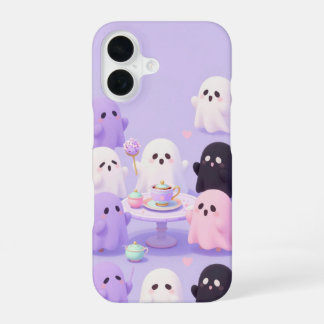 Pastel Ghost Tea Party Halloween Case iPhone 16 Hoesje