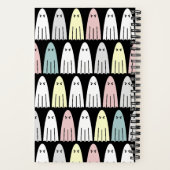 Pastel Ghosts Spooky Halloween Spiraal Notitieboek (Achterkant)