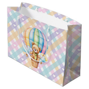 Pastel Gingham Harten Groot Cadeauzakje