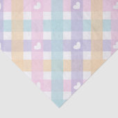 Pastel Gingham Harten Tissuepapier (Detail)