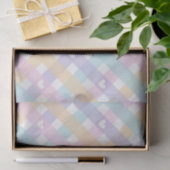 Pastel Gingham Harten Tissuepapier (Geschenk)