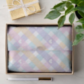 Pastel Gingham Hearts Tissuepapier (Geschenk)
