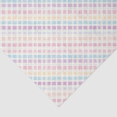 Pastel Gingham Patroon Moderne Verjaardag Tissuepapier (Detail)