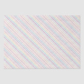 Pastel Gingham Patroon Moderne Verjaardag Tissuepapier (Voorkant)