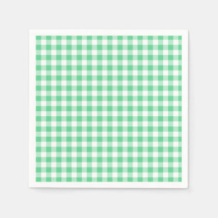 Pastel Gingham servetten Groen