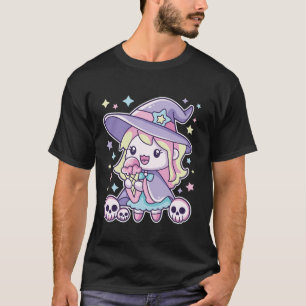 Pastel Girl Ice Cream Lover Zomer Halloween Skull T-shirt