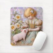~ Pastel Girl Piglet ~ Mousepad Muismat (Met muis)