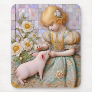 ~ Pastel Girl Piglet ~ Mousepad Muismat