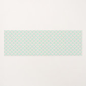 Pastel Girly Groen & Roze Patroon met Initialen Yogamat (Achterkant (horizontaal))