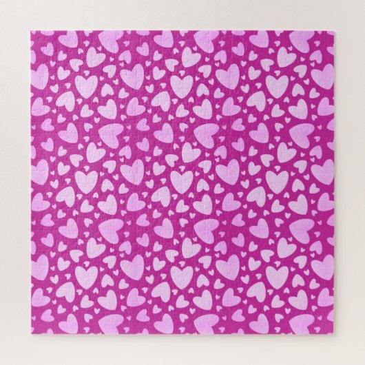 Pastel Girly Love Hearts | Impossible Hot Pink Legpuzzel (Verticaal)