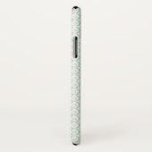 Pastel Girly Roze & Groen Patroon met Initialen Case-Mate iPhone Case (Achterkant / rechts)