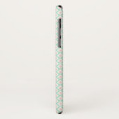 Pastel Girly Roze & Groen Patroon met Initialen Case-Mate iPhone Case (Achterkant/links)