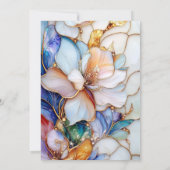 Pastel Glas in lood Baby shower uitnodiging (Achterkant)