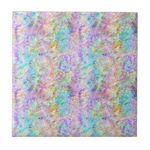 Pastel Glas in lood regenboogpatroon Tegeltje