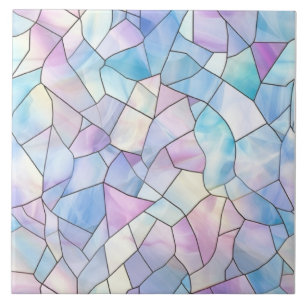 Pastel Glas in Lood Tegeltje