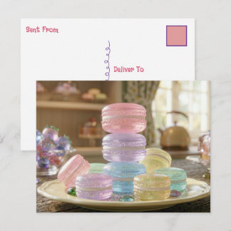 Pastel Glass Macaron Cookies | Keeping in Touch Briefkaart