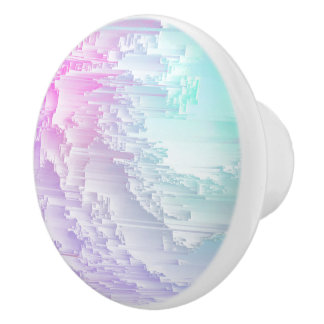 Pastel Glitch Keramische Knop