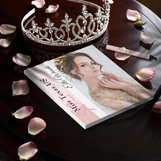 Pastel Glitter Aangepaste handtekening Pad Notitieblok